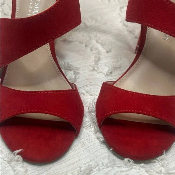 Christian Siriano Red Strappy Heels - Picture 1 of 14